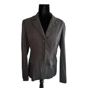K.C. Spencer NY Women's Black Pinstripe Blazer, Size 8, Pre-owned